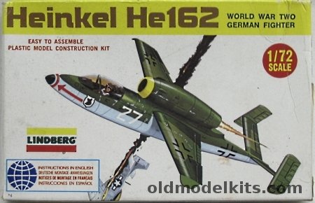 Lindberg 1/72 Heinkel He-162, 1119 plastic model kit